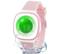 Ayybboo Reloj para Niños,7 Colores de Luces LED Intermitentes Reloj Digital Impermeable para Niños y Niñas de 4 a 12 Años