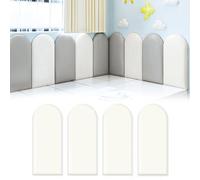 AYYDS Acolchado de pared anticolisión para niños, pegatinas de pared de poliuretano 3D autoadhesivas, paneles de pared acolchados, paneles de cabecero tapizados para dormitorios, habitación de los