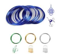 AYYDS Alambre de aluminio para manualidades y joyas, 50 m, alambre de aluminio de 2 mm/3 mm, alambre flexible para manualidades, modelismo, arte floral, fabricación de joyas (azul, 3 mm)