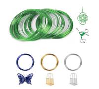 AYYDS Alambre de aluminio para manualidades y joyas, 50 m, alambre de aluminio de 2 mm/3 mm, alambre flexible para manualidades, modelismo, arte floral, fabricación de joyas (verde, 3 mm)