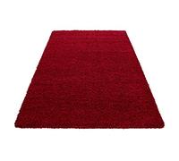 Ayyildiz Hermosa Alfombra Ökotex Life Shaggy Shaggy Modelo de Brillo de Color Intenso 1, Talla:140 x 200 cm, Color:Rojo