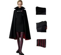 AYYOHON Disfraz de Mavis de vampiro de hotel para mujer, vestido y leggings con capa, traje de cosplay, traje de Halloween, talla L