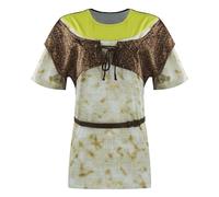 AYYOHON Disfraz de ogro verde con sombrero, orejas y personajes de la película, disfraz de princesa, vestido de cómic para adultos, Halloween, talla XL