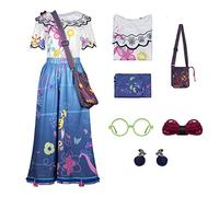 AYYOHON Vestido de Mirabel para adultos, disfraz de Luisa, vestido de Pepa, disfraz de Abuela Alma, disfraz de Julieta Madrigal, trajes de Halloween para mujer, talla L