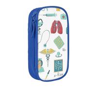 AYYQWE Abstraction Biology Chemistry4 - Estuche práctico con múltiples compartimentos, para oficina, viajes, escuela, arte, suministros diarios, Blue, Talla única, Bolsillo para el paquete
