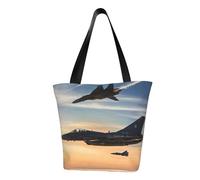 AYYQWE Aircraft Fighter Jets - Bolso de hombro para mujer con estampado de aviones de combate a la moda, ligero, casual, compras, todos los días