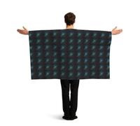 AYYQWE Bandera patriótica con mangas con estampado verde galaxia, accesorio de disfraz, eventos festivos, celebraciones