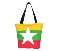 AYYQWE Bandolera con estampado de bandera de Myanmar para mujer, ligera, informal, para ir de compras, todos los días