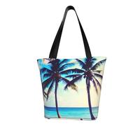 AYYQWE Beach Palm Trees - Bolso bandolera de verano con estampado de palmeras para playa, viajes, compras, gimnasio, senderismo, fiestas, eventos