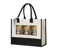 AYYQWE Beagle - Bolsa de lona unisex con estampado de perro, bolsa de hombro de gran capacidad, para compras, viajes, oficina