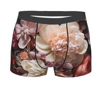 AYYQWE Beautiful Flowers 1 Print - Calzoncillos tipo bóxer ligeros y cómodos para cualquier ocasión, Negro, M