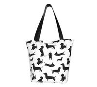 AYYQWE Black Dogs - Bolso bandolera para mujer, diseño de perro salchicha, a la moda, ligero, casual, compras, todos los días