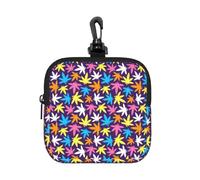 AYYQWE Bolsa de almacenamiento cuadrada con estampado de malas hierbas y colores brillantes para viajes, artículos de aseo personal, oficina, viajes, viajes, bolsa organizadora de regalo