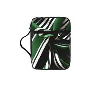 AYYQWE Bolsa de almacenamiento de la Biblia clásica con estampado de rayas verdes para hombres y mujeres, impermeable, para el hogar, iglesia, viajes, servicio de adoración