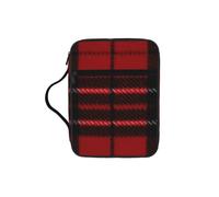 AYYQWE Bolsa de almacenamiento de la Biblia con estampado a cuadros rojos y negros para hombres y mujeres, impermeable, para el hogar, iglesia, viajes, servicio de adoración