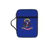 AYYQWE Bolsa de almacenamiento de la Biblia con estampado de bandera del estado de Dakota del Norte, impermeable, para el hogar, iglesia, viajes, servicio de adoración