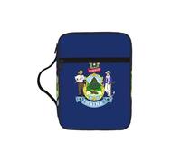 AYYQWE Bolsa de almacenamiento de la Biblia con estampado de bandera del estado de Maine para hombres y mujeres, impermeable, para el hogar, iglesia, viajes, servicio de adoración