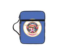 AYYQWE Bolsa de almacenamiento de la Biblia con estampado de bandera del estado de Minnesota para hombres y mujeres, impermeable, para el hogar, iglesia, viajes, servicio de adoración