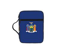 AYYQWE Bolsa de almacenamiento de la Biblia con estampado de bandera del estado de Nueva York, impermeable para el hogar, iglesia, viajes, servicio de adoración