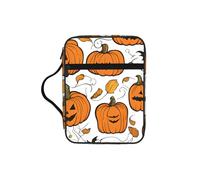 AYYQWE Bolsa de almacenamiento de la Biblia con estampado de calabaza de Halloween para hombres y mujeres, impermeable, para el hogar, iglesia, viajes, servicio de adoración