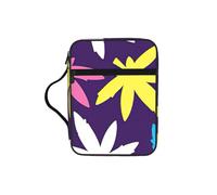 AYYQWE Bolsa de almacenamiento de la Biblia con estampado de malezas brillantes y coloridas para hombres y mujeres, impermeable, para el hogar, iglesia, viajes, servicio de adoración