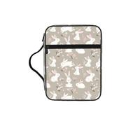 AYYQWE Bolsa de almacenamiento de la Biblia con estampado floral de conejo de Pascua impermeable para el hogar, iglesia, viajes, servicio de adoración