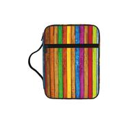 AYYQWE Bolsa de almacenamiento de la Biblia con impresión de madera a color, impermeable, para el hogar, iglesia, viajes, servicio de adoración