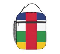 AYYQWE Bolsa de almuerzo moderna con estampado de bandera de África Central, práctica bolsa de comida aislada, bolsa de pesca, escuela, oficina, playas