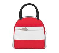AYYQWE Bolsa de comida aislada funcional con estampado de bandera austriaca, portátil, para escuela, picnic, viajes, rutina diaria