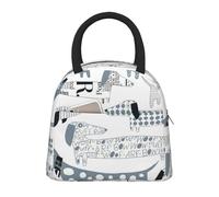 AYYQWE Bolsa de comida aislada funcional con estampado de perro salchicha, portátil, para escuela, picnic, viajes, rutina diaria
