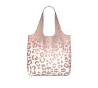 AYYQWE Bolsa de compras plegable y reutilizable con estampado de purpurina de oro rosa para viajes, gimnasio, mochila de viaje o camping