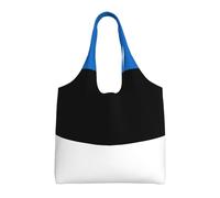 AYYQWE Bolsa de lona extragrande con estampado de bandera de Estonia para uso diario, compras, viajes, fin de semana, escapadas