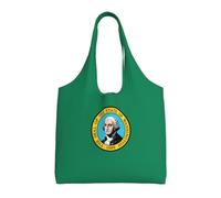 AYYQWE Bolsa de lona extragrande con estampado de la bandera de Washington, para uso diario, compras, viajes, fin de semana, escapadas