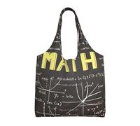 AYYQWE Bolsa de lona extragrande con estampado de matemáticas, para uso diario, compras, viajes, fin de semana, escapadas