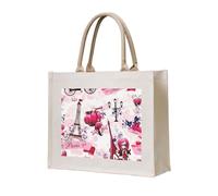 AYYQWE Bolsa de lona reutilizable con diseño de la Torre Eiffel de París, Francia, para compras, ecológica, viajes, al aire libre, todos los