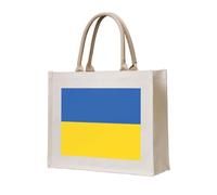 AYYQWE Bolsa de lona reutilizable con estampado de bandera de Ucrania, para compras, ecológica, viajes, al aire libre, todos los días