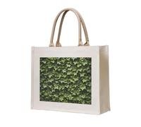 AYYQWE Bolsa de lona reutilizable con estampado de hiedra y espirales florales, ecológica, para viajes, al aire libre y todos los días