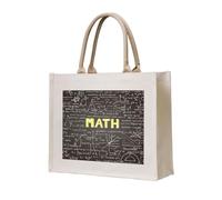 AYYQWE Bolsa de lona reutilizable con estampado de matemáticas para la escuela, respetuosa con el medio ambiente, viajes, al aire libre y todos los días