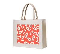 AYYQWE Bolsa de lona reutilizable con estampado de números artísticos, para compras, ecológica, viajes, al aire libre, todos los días