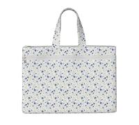 AYYQWE Bolsa de lona unisex con estampado de flores silvestres y acianos y margaritas, bolsa de almacenamiento de documentos para compras, oficina, viajes, playa