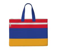 AYYQWE Bolsa de lona unisex con estampado de la bandera de Armenia, para compras, oficina, viajes, playa, almacenamiento de documentos