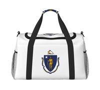 AYYQWE Bolsa de viaje de mano con estampado de bandera del estado de Massachusetts para mujeres y hombres, viajes de negocios, camping, viajes diarios, bolsa de hombro