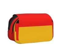 AYYQWE Bolsa ligera con estampado de bandera de Alemania para bolígrafos, papelería, viajes, oficina, gran capacidad, artículos de tocador de maquillaje