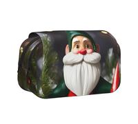 AYYQWE Bolsa ligera para bolígrafos con estampado de gnomos tradicionales de Navidad, artículos de papelería, viajes, oficina, gran capacidad, artículos de tocador de maquillaje