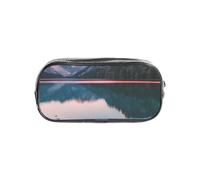 AYYQWE Bolsa organizadora transparente de papelería con estampado de lago y puesta de sol