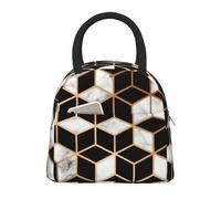 AYYQWE Bolsa portátil con estampado de mármol 3D, con aislamiento funcional, para la escuela, picnic, viajes, rutina diaria