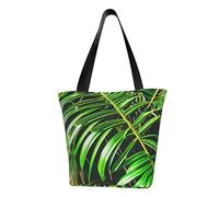 AYYQWE Bolso bandolera de verano con estampado de hojas verdes y palmeras para playa, viajes, compras, gimnasio, senderismo, fiestas, eventos