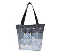 AYYQWE Bolso bandolera para mujer con estampado de hexágonos y diamantes azules, a la moda, ligero, casual, compras, todos los días