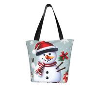 AYYQWE Bolso bandolera para mujer con estampado de muñeco de nieve feliz de Navidad, ligero, casual, compras, todos los días
