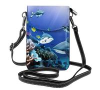 AYYQWE Bolso bandolera para mujer, diseño de tiburón, con estampado bajo el mar, ligero, a la moda, viajes, regalo diario